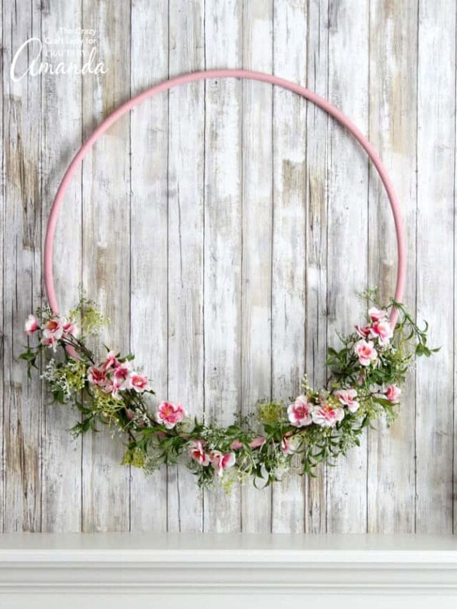 Hula Hoop Wreath DIY