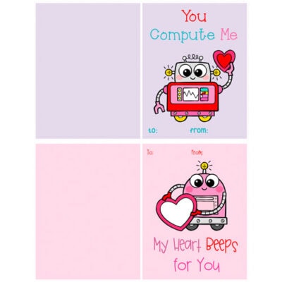 Free Valentine Printables: Cards, toppers, and tags - Crafts by Amanda