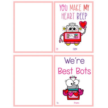 Free Valentine Printables: Cards, toppers, and tags - Crafts by Amanda