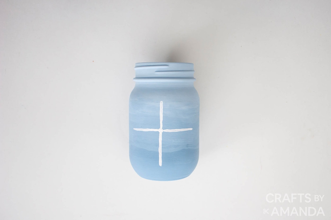 Flower Vase Frosted with Cross Jesus Saves Mason Jar