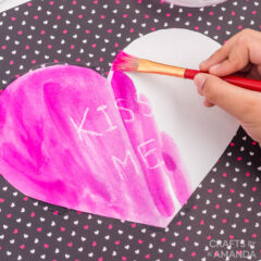 painting a heart shape