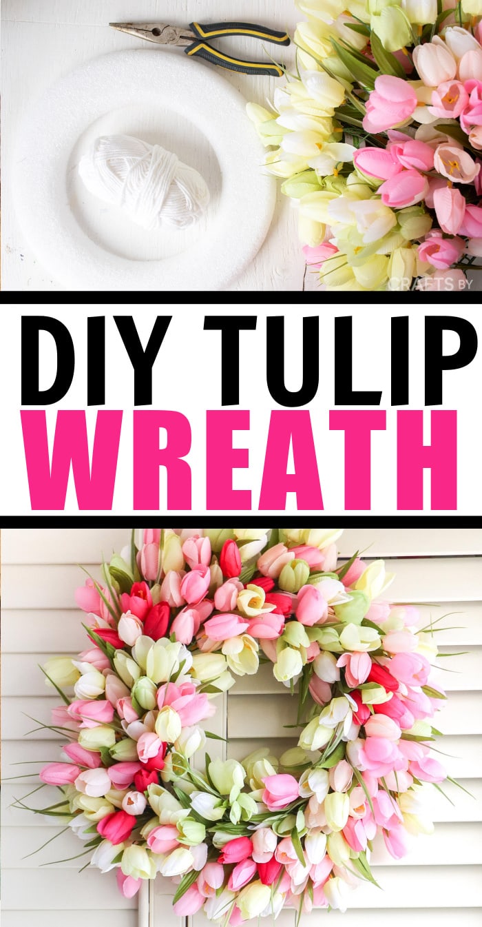 Tulip Wreath - Crafts by Amanda - Wreath Projects