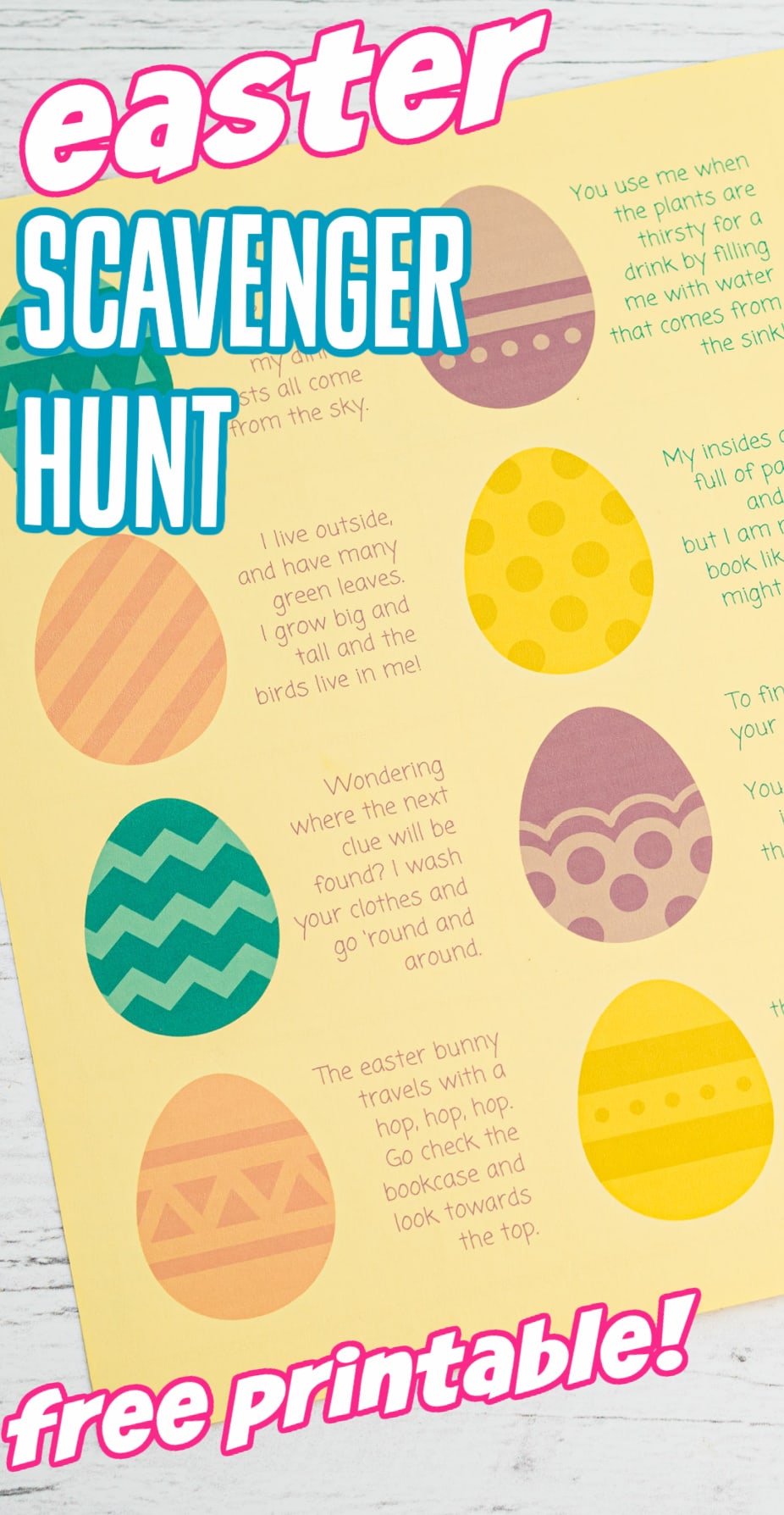 Printable Easter Scavenger Hunt - Crafts by Amanda