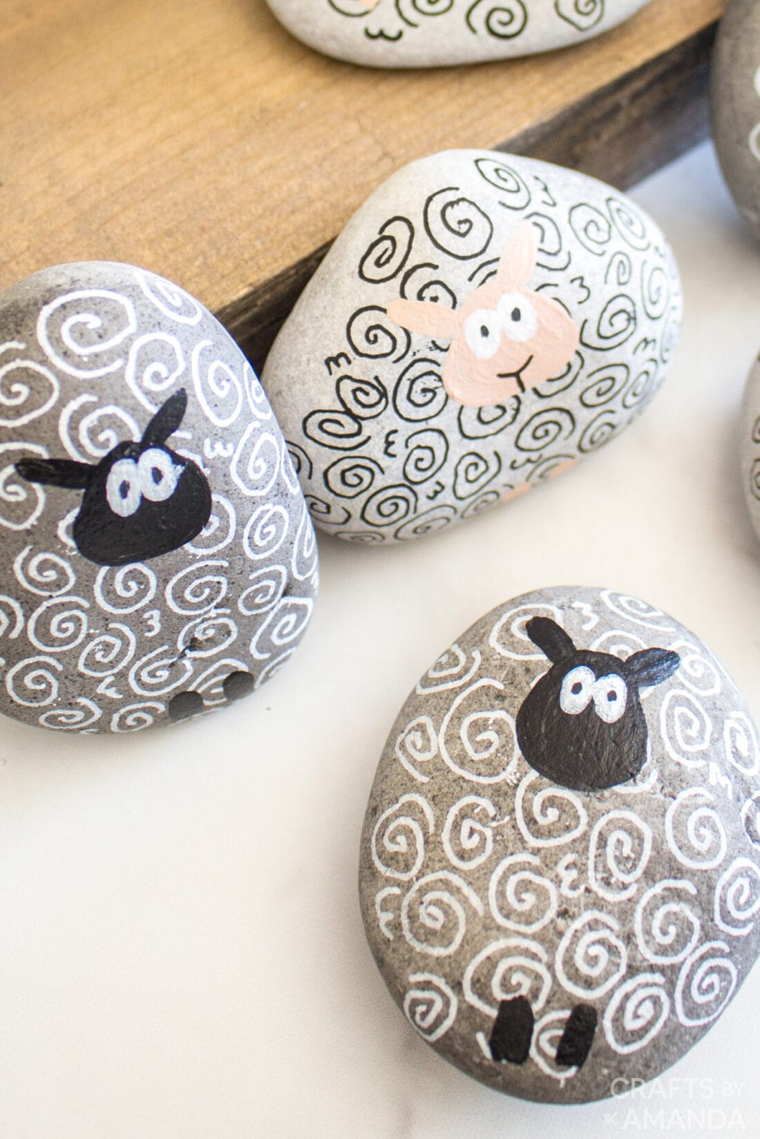 Sheep Painted Rocks