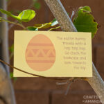 easter scavenger hunt card in a tree