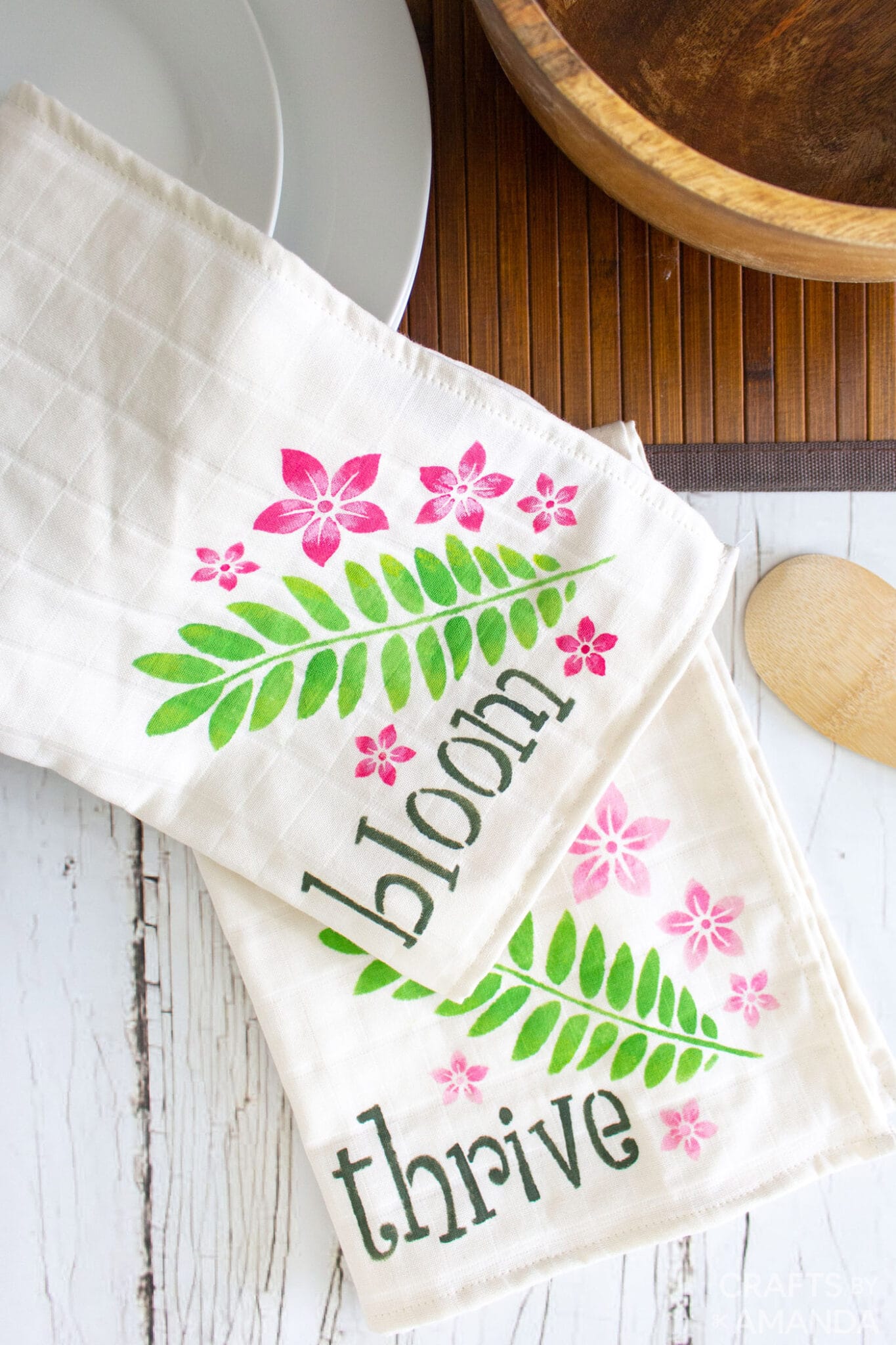 DIY Tea Towels Crafts by Amanda Kitchen Crafts