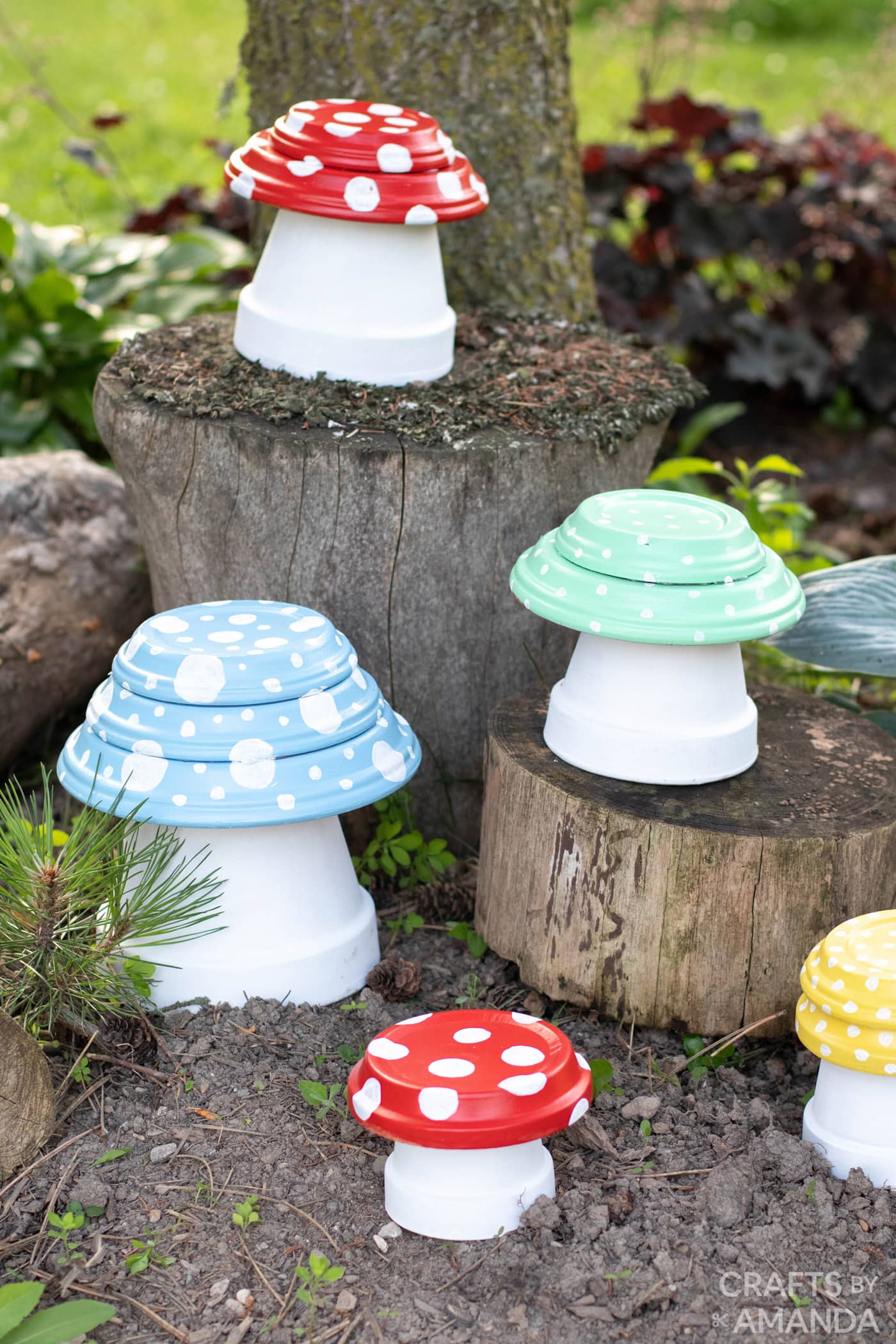 Clay Pot Toadstools - Crafts by Amanda - Clay Pot Crafts