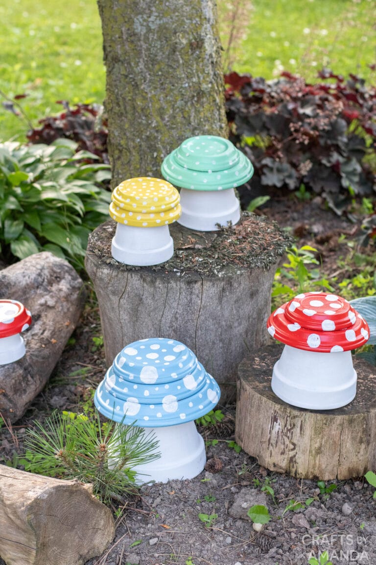 Clay Pot Toadstools - Crafts by Amanda - Clay Pot Crafts