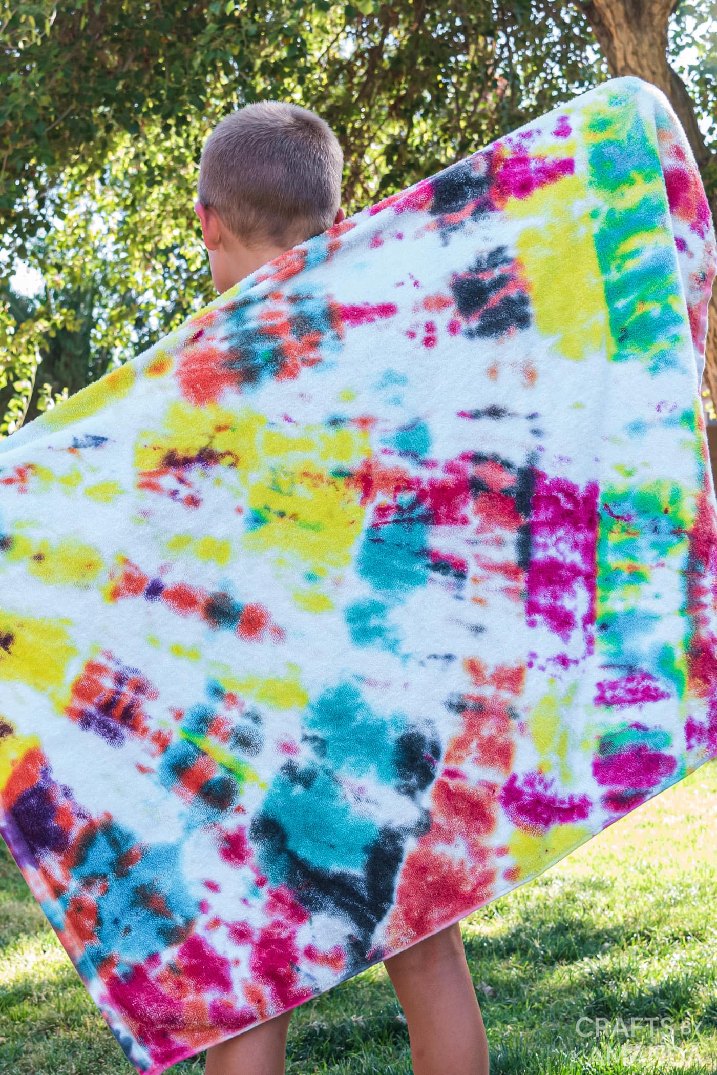Tie Dye Beach Towels Crafts by Amanda Wearable Crafts for Kids