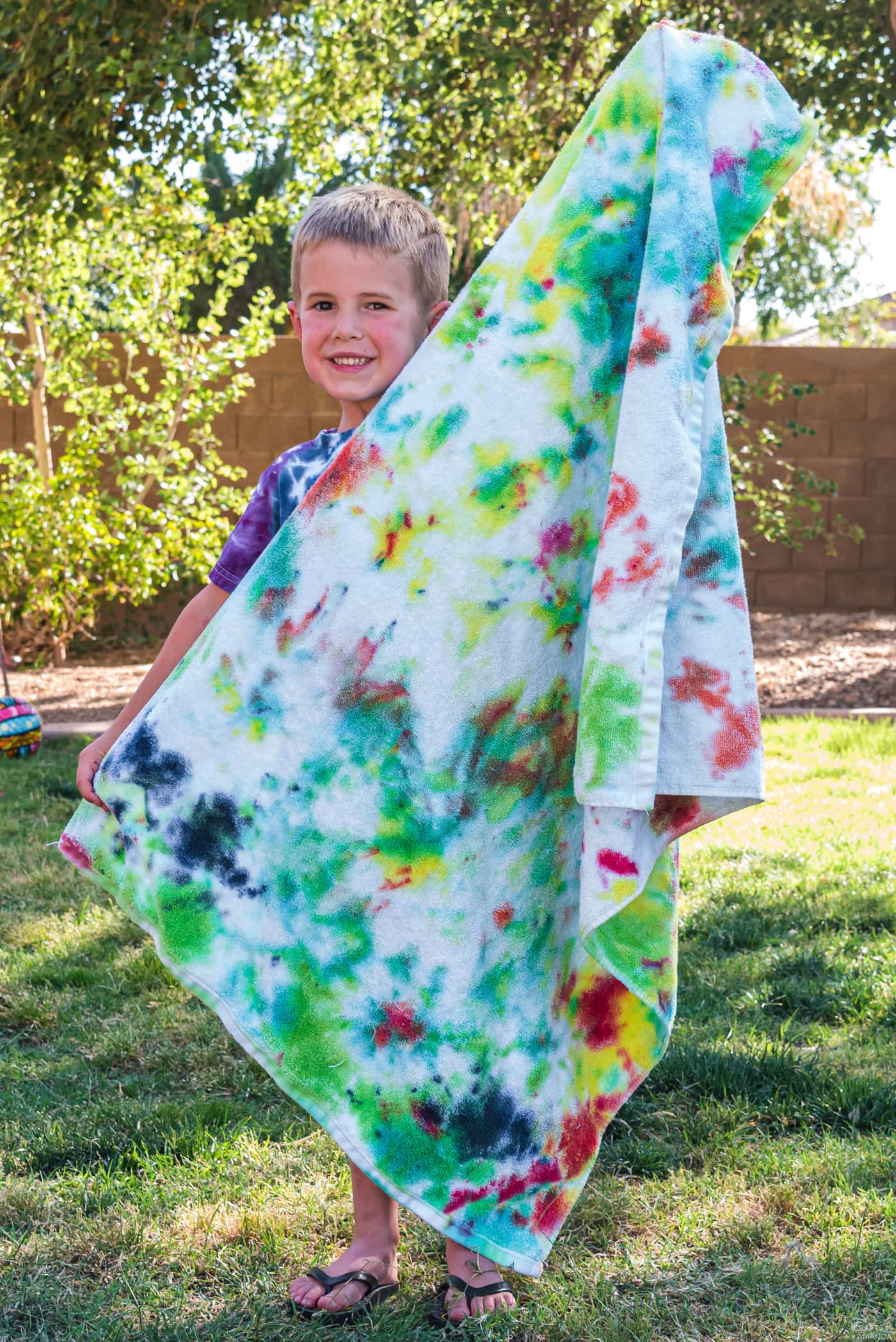 Tie Dye Beach Towels Crafts by Amanda Wearable Crafts for Kids
