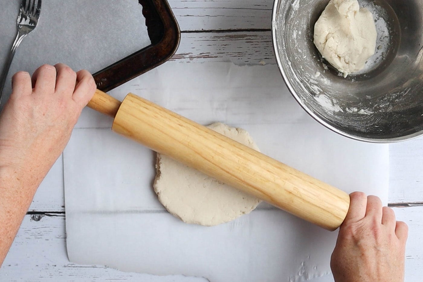 rolling out salt dough