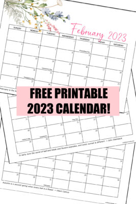 2023 Printable Calendar - Crafts by Amanda