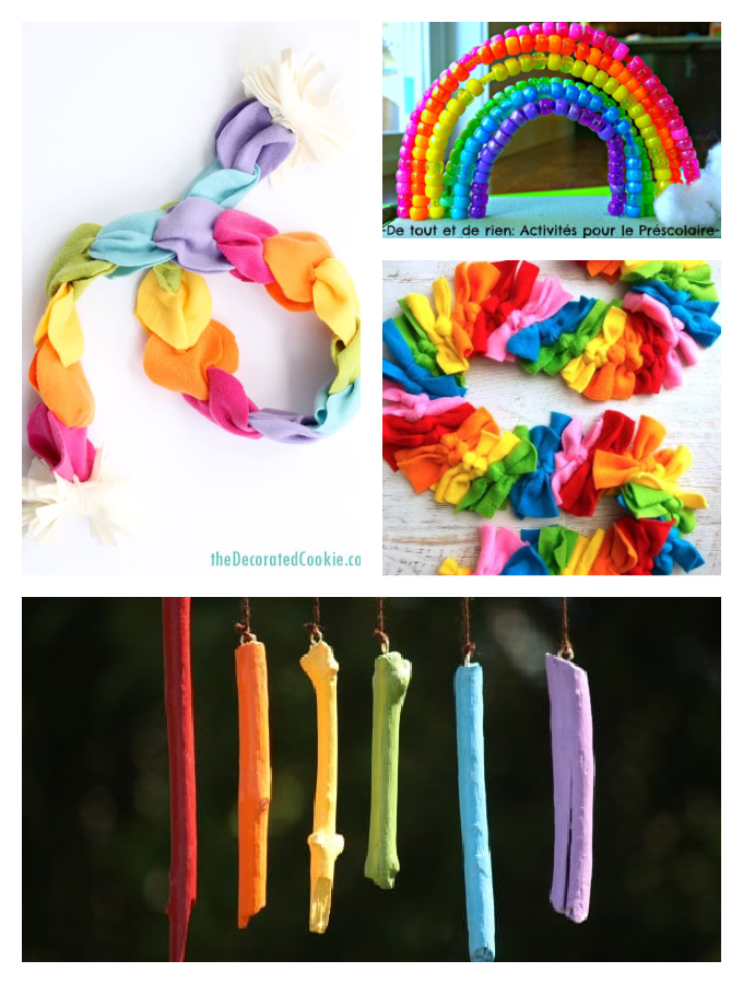 Kids are always in the mood for rainbow crafts, so we've rounded up 30 of the best rainbow crafts for kids we could find for your rainy day inspiration! #rainbowcrafts #colorfulcrafts #stpatricksday #papercrafts #kidscrafts #rainbow Rainbow collage crafts