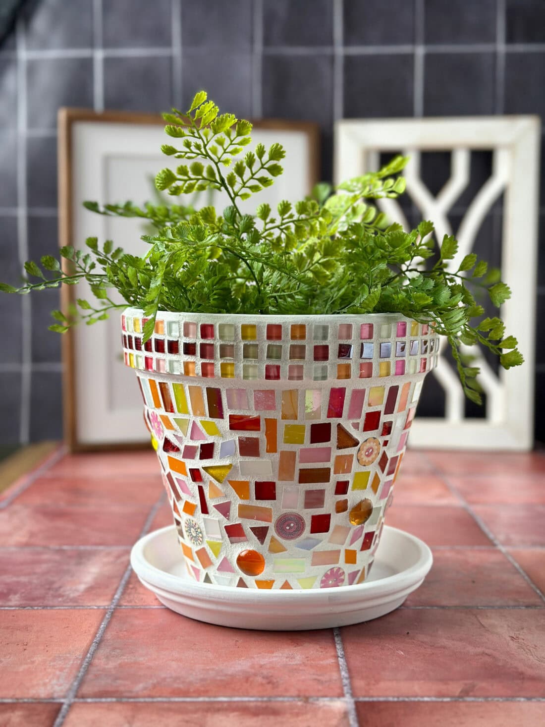 mosaic flower pot