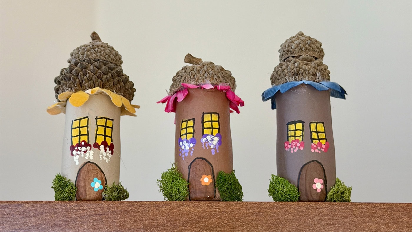 Wine Cork Fairy Houses