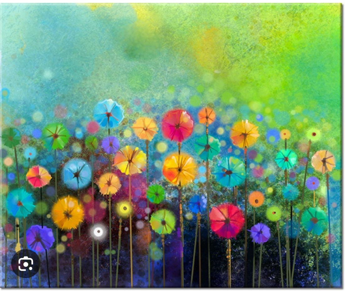 A field of flower painting