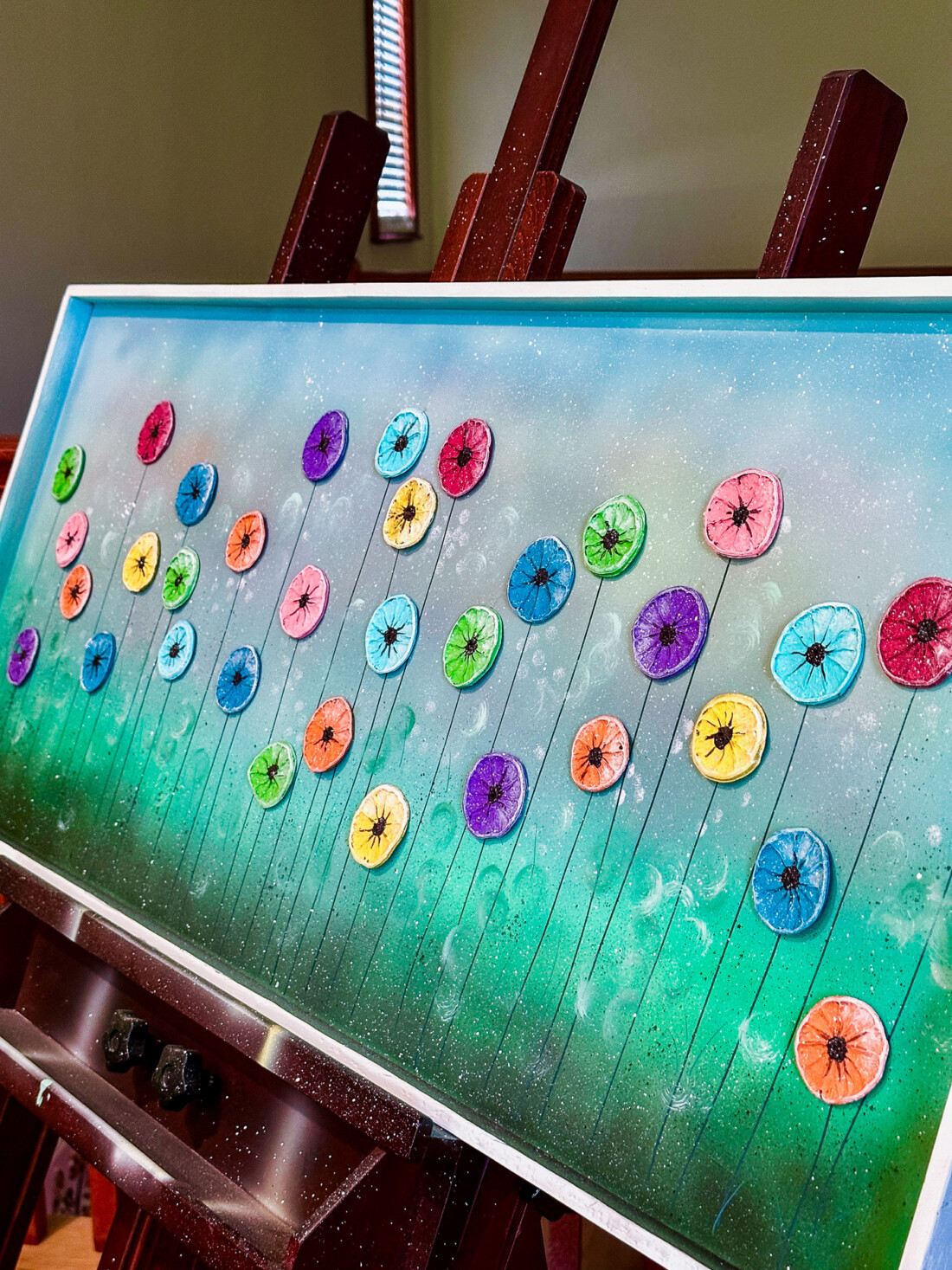 A field of lime blossom painting